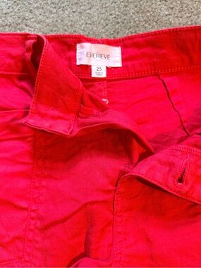 Evereve Bright Red Flat Front Women's Shorts